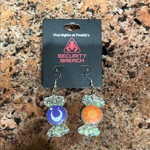 Celestial Earrings - Blue and Orange